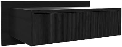 VANT 30 in Floating Wall Mounted Nightstand with Drawer, Oak Black