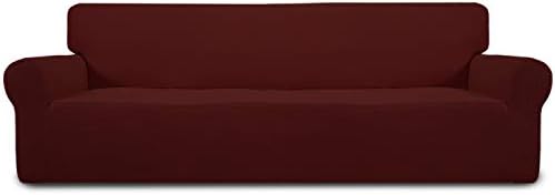 Easy-Going Stretch 4 Seater Oversized Sofa Couch Cover Wine