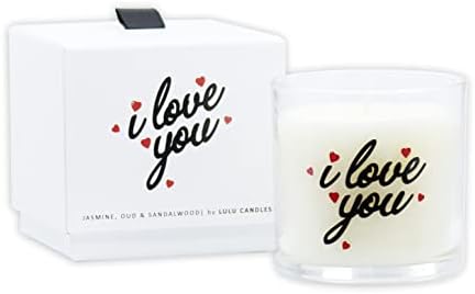 Lulu Candles | Jasmine, Oud & Sandalwood | Luxury Scented Soy Jar Candle | Hand Poured in The USA | Highly Scented & Long Lasting (6 Oz. Gift Box)