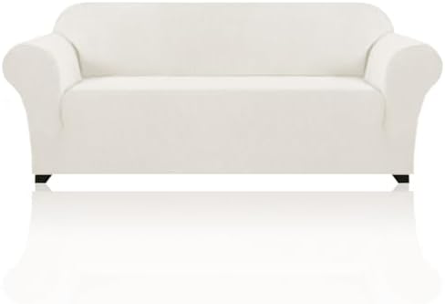 PrinceDeco Couch Covers for 3 Cushion Couch Sofa Pet Friendly Extra Large Couch Cover for Oversized Sofa Washable Furniture Protector Fitted Sofa Slipcovers Stay in Place(XL Sofa, Porcelain)