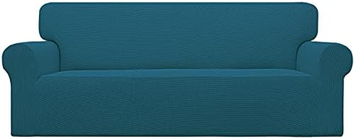Easy-Going Stretch Oversized Sofa Couch Slipcover Washable Peacock Blue