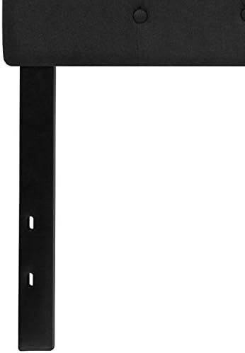 Flash Furniture Cambridge Tufted Upholstered King Size Headboard in Black Fabric