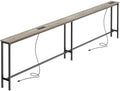 SUPERJARE 102 Inch Sofa Table with 2 Power Outlets and USB-C Ports
