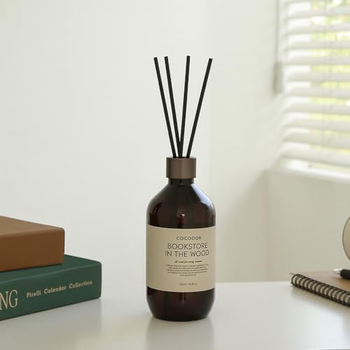 COCODOR Premium Reed Diffuser/Cypress /16.9oz /2 Pack/Large Capacity Fragrance Scent Oil Stick Diffuser Set for Bedroom Bathroom Home Décor