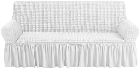 NICEEC Sofa Covers White Couch Cover Stretch Sofa Slipcovers with Skirt