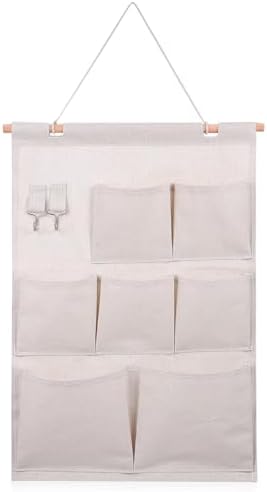 PRETYZOOM Wall Pocket Organizer Over The Door Hanging Magazine Storage Pockets Also Suitable for Remotes Mail Pens Glasses 20.47 X 13.77 Inch