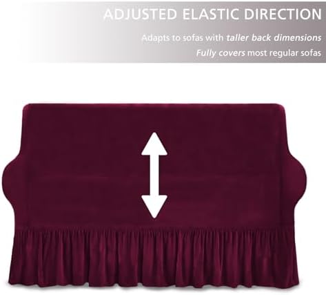 NICEEC Love Seat Couch Covers Loveseat Covers Universal Cover with Skirt