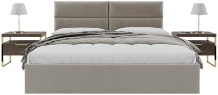 Vänt Wall Mounted Headboard Panels, King/Twin, Velvet Sand Storm