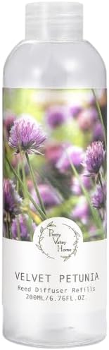 Reed Diffuser Refill, Velvet petunial 6.7 oz. Scented Oil for Reed Diffuser Home Fragrance for Bathroom, Bedroom, Office Decor