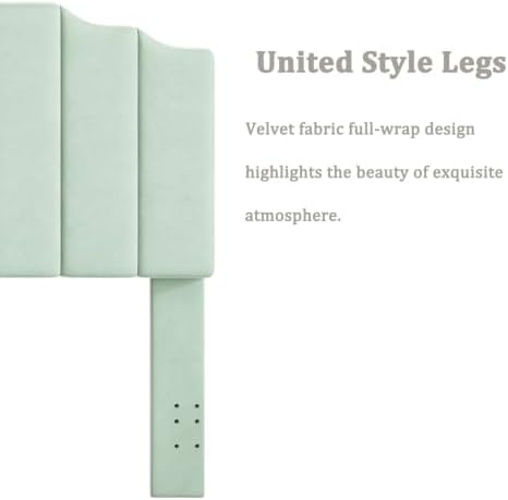 Befurtori King Size Headboard Only, Linen Wall Mount Headboard Sage Green