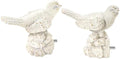 1 or 7/8 Inch Bird-Shaped Decorative Finials for Curtain Rods White Curtain Rod Ends Metal Curtain Rod Finials Ends Easy to Install Set of 2 Rod End