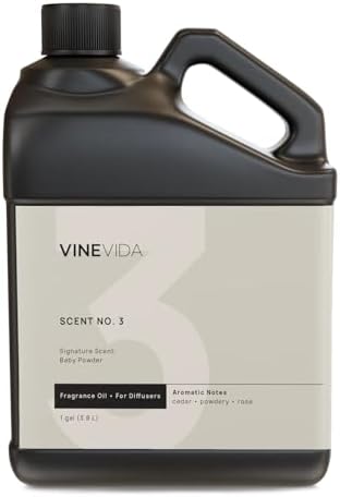 VINEVIDA [128 Fl Oz] Baby Powder Fragrance Oil for Cold Air Diffusers, Essential Oils for Diffuser Oil Refill & Air Freshener Room Spray
