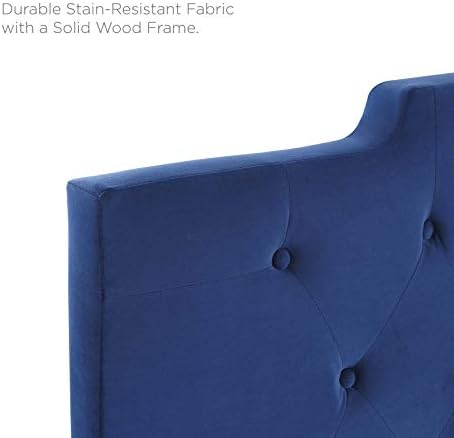 Modway MOD-6186-NAV Juliet Tufted King/California King Performance Velvet Headboard, Navy