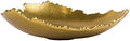 Red Co. 12” Decorative Antique Golden Allure Torn Metal Centerpiece Bowl with Sculpted Edges