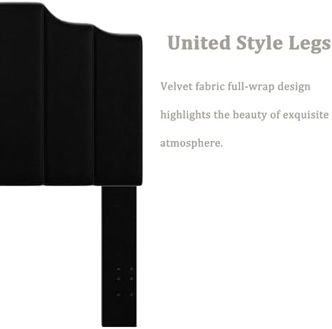 Befurtori King Size Headboard Only, Velvet Wall Mount Headboard, Black