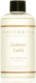 COCORRÍNA Reed Diffuser Refill - Cashmere Vanilla 6.7 Fl.oz Reed Diffuser Refill with 8 Sticks