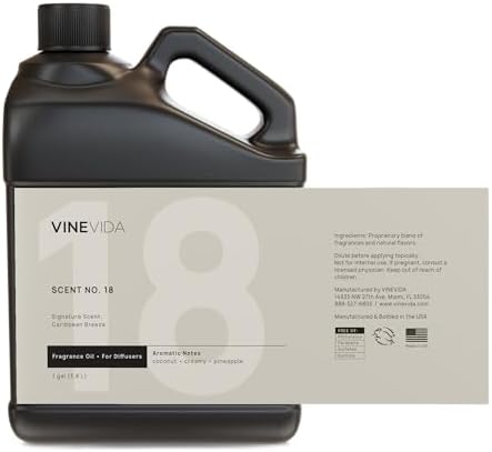 VINEVIDA Caribbean Breeze Fragrance Oil for Cold Air Diffusers - [128 Fl Oz] - Essential Oils for Diffuser Oil Refill & Air Freshener Room Spray