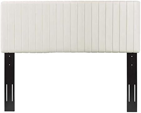 Modway Keira Channel Tufted Performance Velvet Upholstered Full / Queen Headboard in Ivory