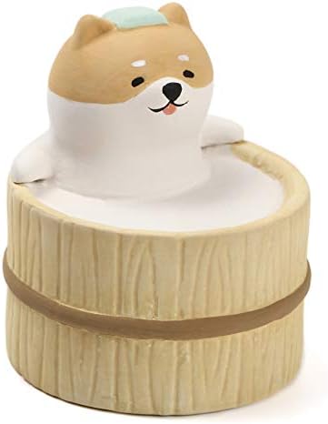 Aroma Ceramic Stone Diffuser [Japan Import] Aromatherapy Essential Oil Diffuser, Non Electric, Passive, Unique, Cute, Animal, Design for Women, Men, and Gifts (Bathing Dog)