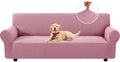 XINEAGE Stretch 4 Seater Slipcover, Non-Slip Pet Couch Cover,Pink