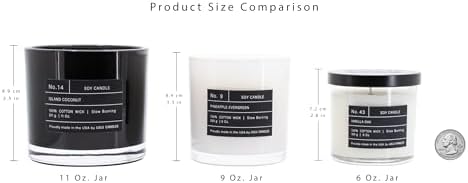 Lulu Candles | White Jasmine & Green Tea | Luxury Scented Soy Jar Candle | Hand Poured in The USA | Highly Scented & Long Lasting- 6 Oz.