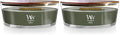 WoodWick Fraser Fir Scented Candle, Crackling Wick, 16oz (Pack of 2)