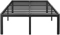 Hunlostten 18in Full Size Bed Frame No Box Spring Needed, Heavy Duty Metal Platform Bed Frame Full with Round Corners, Easy Assembly, Noise Free, Black