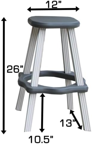 Single Bar Set Includes 2 Barstools Deep Grey Top & Warm Grey Base Ideal for Patio Hot Tub Area Backyard Durable WeatherResistant Design Easy Nohardware Assembly Proudly Made in USA