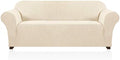 PrinceDeco Couch Covers for 3 Cushion Couch Sofa Pet Friendly Extra Large Couch Cover for Oversized Sofa Washable Furniture Protector Fitted Sofa Slipcovers Stay in Place(XL Sofa, Biscotti Beige)