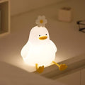 Duck Night Light for Kids, Cute Silicone Squishy Animal Lamp Gift