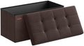SONGMICS 30 Inches Folding Storage Ottoman Bench, Load 660 lb
