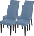 SearchI Dining Room Chair Covers Set of 4, Stretch Solid Color Parsons Chair Slipcovers Spandex Removable Washable Kitchen Chair Protector Cover for Dining Room, Hotel, Ceremony (Gray Blue)