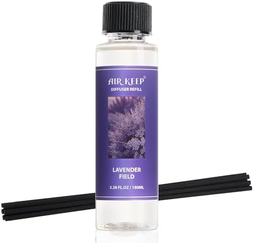 Airkeep Reed Diffuser Oil Refill/Lavender Field/3.38 oz / 1 Pack/Air Freshener & Aromatherapy Essential Oil Blend for Home Fragrance – Scented Refill Oil for Bathroom, Bedroom & Home Decor