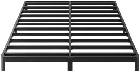 6 Inch Low Profile King Bed Frame with Rounded Corner Legs