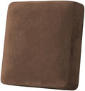H.VERSAILTEX Velvet Stretch Couch Cushion Cover Plush Cushion Slipcover for Chair Cushion Furniture Protector Seat Cushion Sofa Cover (1 Piece Armchair Cushion Covers, Caramel Cafe)