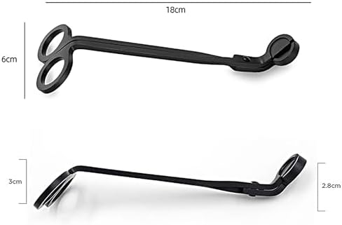 2pcs Candle Wick Trimmer, Polished Wicker Scissors, go deep into The Candle to Cut Spent Chips, Allow The Cleaner to Burn and Prevent Smoke buildup (Black)