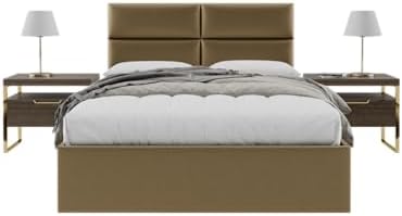 Vänt Wall Mounted Headboard Panels, Queen/Full, Metallic Gold