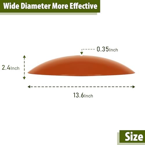 13" Hummingbird Feeder Shade Cover,Bird Feeder Dome Rain Guard,Smart Bird Feeders Umbrella,Squirrel Proof for Shepherd's Hook Outdoors (Terracotta), 4 Pack