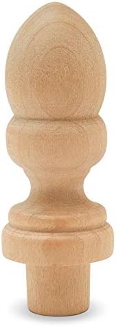 Small Wood Finials, 2-7/16 inch Wooden Finials for Crafting, DIY Dcor, and Wooden Finial Crafts, Pack of 50, by Woodpeckers