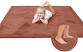 Huloo Sleep Ultra Soft Baby Play Mat for Floor,1.3" Thick Elasti-Foam 50x50 Playpen Mat for Toddlers Infant Kids,Non-Slip Backing Safe for Crawling&Tummy Time,Tatami Style （Brick）