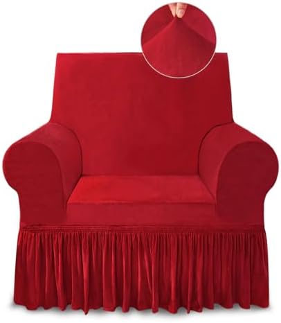 NICEEC Red Armchair Covers Arm Chair Cover Armchair Slipcovers with Skirt