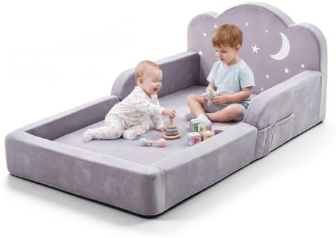 Toddler Floor Bed, Soft Foam Toddler Bed and Kids Bed, No Assembly Required