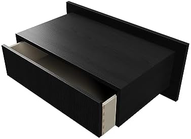 VANT 30 in Floating Wall Mounted Nightstand with Drawer, Oak Black