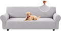 XINEAGE Stretch 4 Seater Slipcover, Non-Slip Pet Couch Cover,Silver Gray