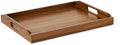 Amazon Basics Wooden Serving Tray, 17" x 12" Acacia Wood Decorative Tray Platter With Built-in Handles for Breakfast in Bed, Food & Drinks, Entertaining, Coffee Table & Ottoman