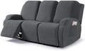VANSOFY Stretch Recliner Couch Cover, Slipcover, Charcoal Gray, 3 Seater