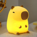 Capybara Night Light for Kids, LED Squishy Animal Night Lamp Rechargeable, Novelty Nursery Lamp Nightlight for Kids, 2 Levels Dimmable Touch Lamp for Bedroom, Home Decor Gifts Stuff for Girls Boys