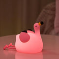 Flamingo Night Light for Kids, Pink Silicone Squishy Dimmable Nursery Lamp