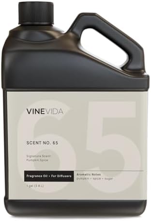 VINEVIDA Pumpkin Spice Fragrance Oil for Cold Air Diffusers - (128 Fl Oz) - Essential Oils for Diffuser Oil Refill & Air Freshener Room Spray