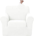U-NICE HOME Stretch Recliner Chair Cover Armchair Slipcover, Ivory White